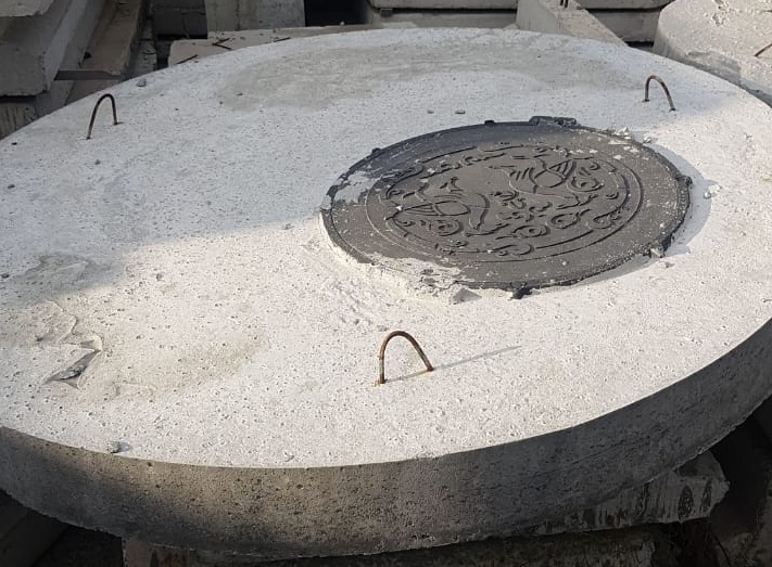 Бетонная Плиты перекрытия колодца с люком Челябинск